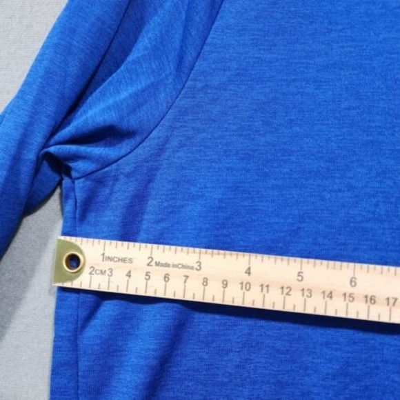 Under Armour Polo Shirt Mens Large Blue HeatGear Loose Long Sleeve - Picture 10 of 15